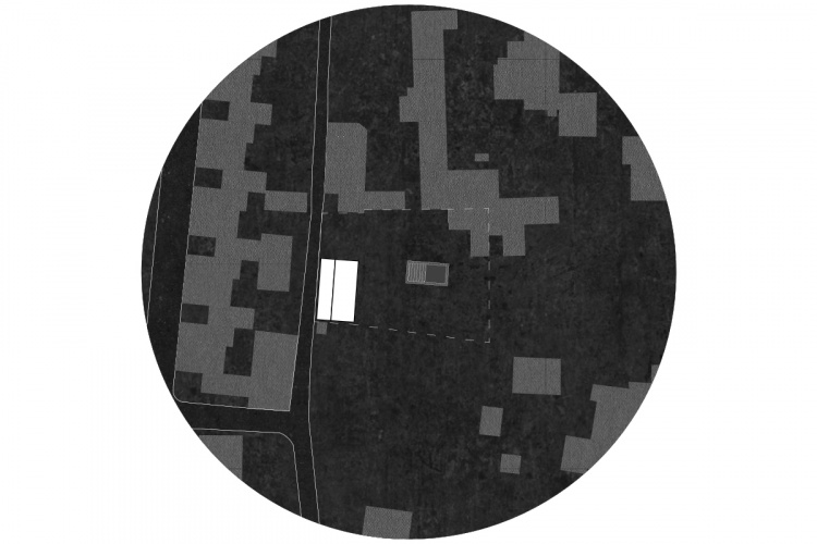 La maison derri�re le mur : plan masse 1200x800