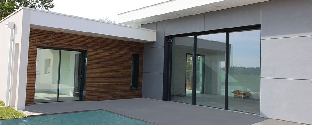 Maison contemporaine   toits terrasses avec un mix bton - bois - composite : Maison-contemporaine-toit-terrasse-bois-composite-beton-albi-11