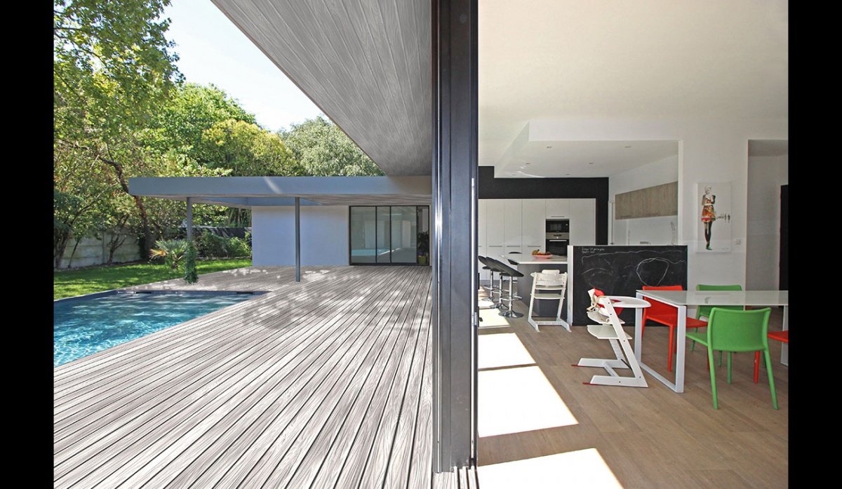 Villa contemporaine  patios : villa-exception-maison-architecte-dedans-dehors-pierres-patios-toulouse-13