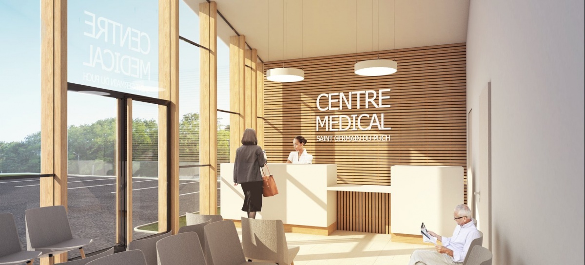 Centre m�dical du Puch : Perspective int�rieure