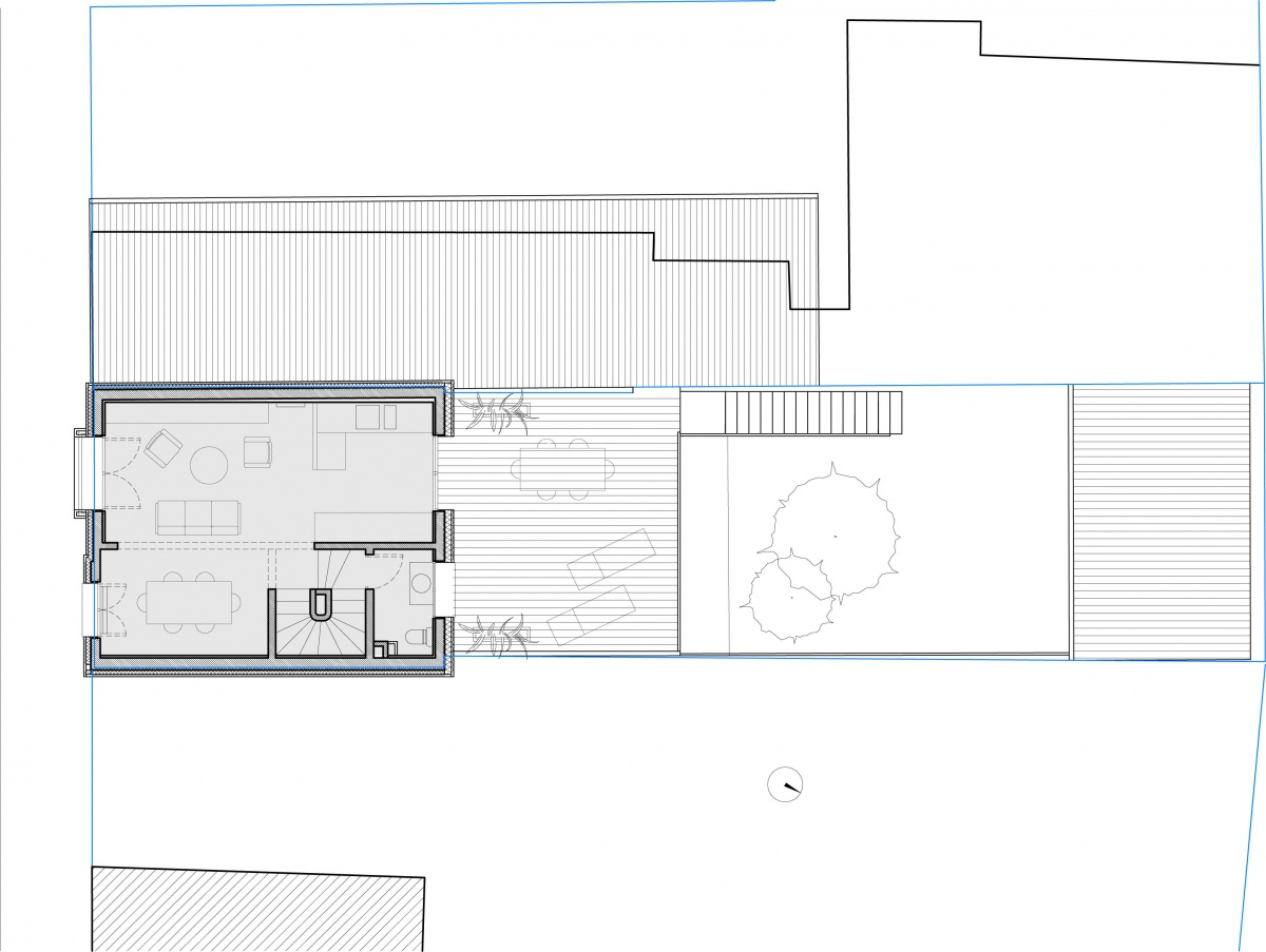 Extension et rnovation thermique en ville : DET 185 RUE DANDICOLLE PLAN R+1