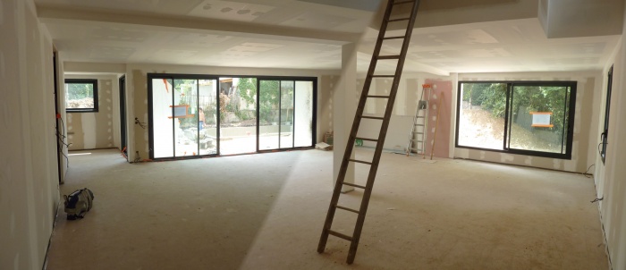 Maison contemporaine basse consommation : Vue int�rieure RDC