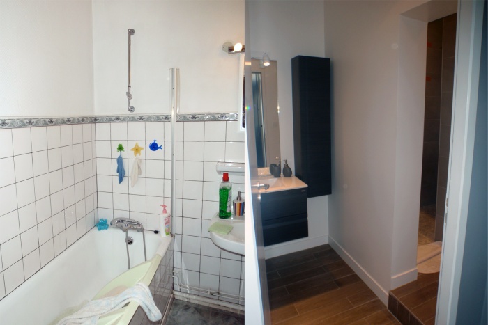 R�novation partielle d'une �choppe : Avant/apres2 SdB