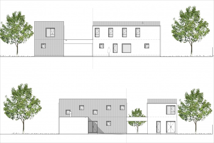 Maison à Ambarès : APPEL A PROJET 308  M+A facade