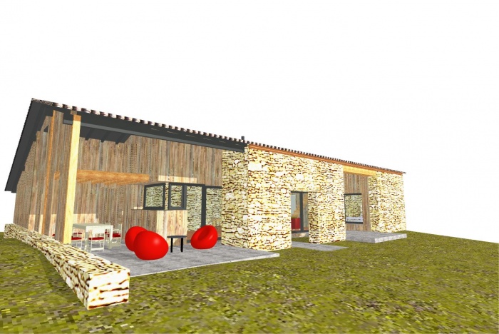 Tranformation d'une grange en maison individuelle