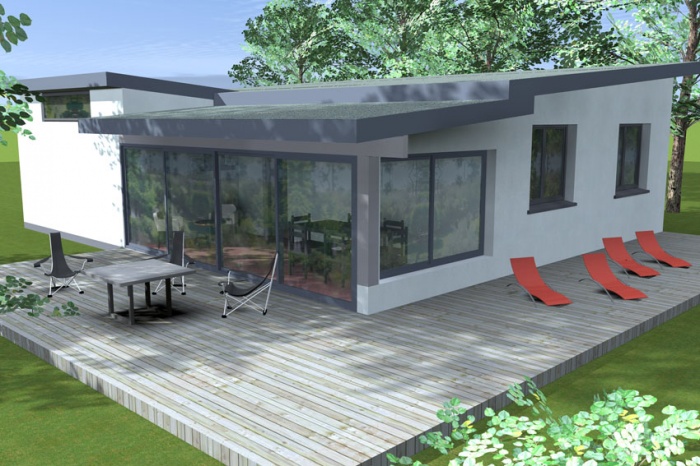 Entre intimit� et convivialit� ! : vue extériere terrasse 2