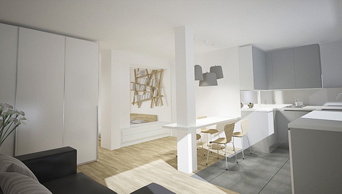 Appartement familial + Studio en annexe : Studio en annexe