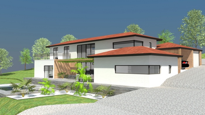 Construction d'une maison à demi-niveaux sur terrain en pente : image_projet_mini_66986