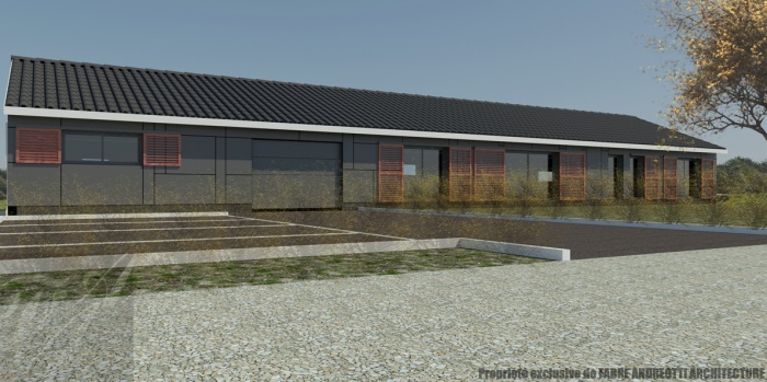 R�habilitation d'une ancienne porcherie en habitation, bureaux et entrep�t