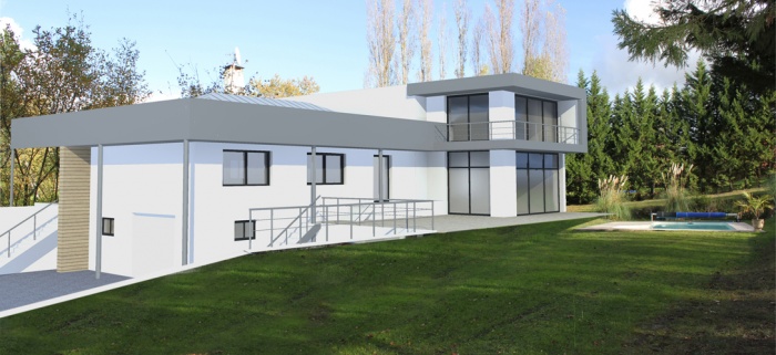 Extension contemporaine et r�novation d'une maison individuelle : 5