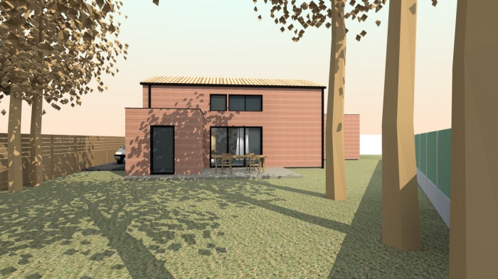 La m�rignacaise : Fa�ade ouest cr�ation