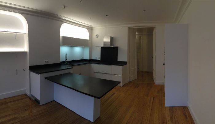 transformation Bureaux en appartement : cuisine