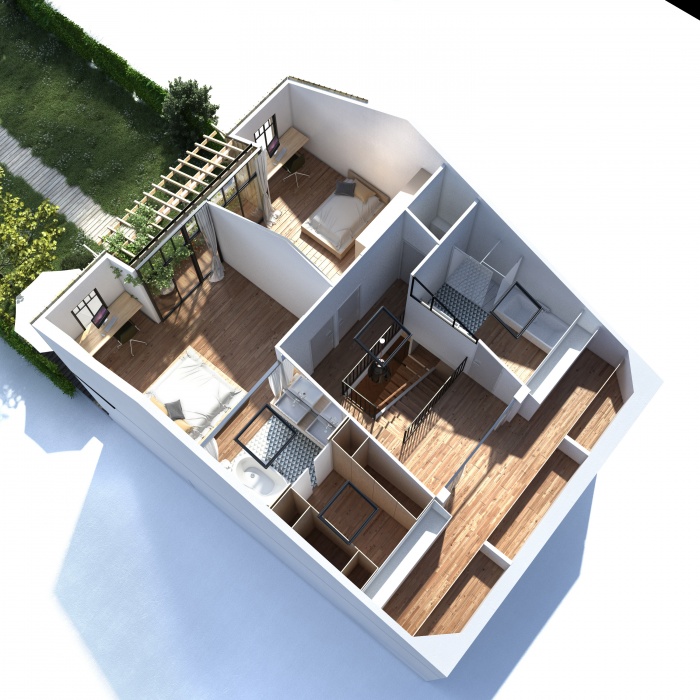 Sur�l�vation d'une �choppe bordelaise : etage