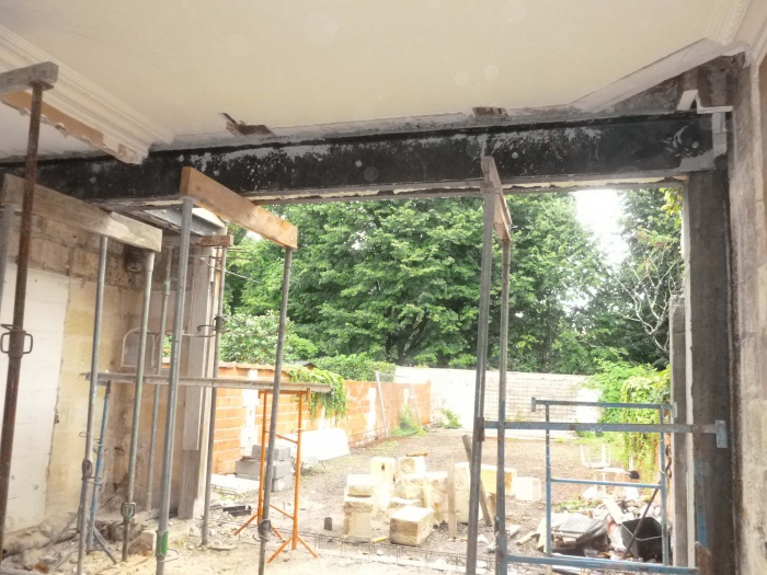 R�novation compl�te d'une maison de ville : Ouverture mur porteur