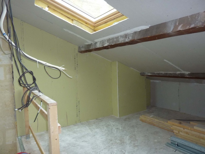 R�novation compl�te d'une maison de ville : Pl�trerie