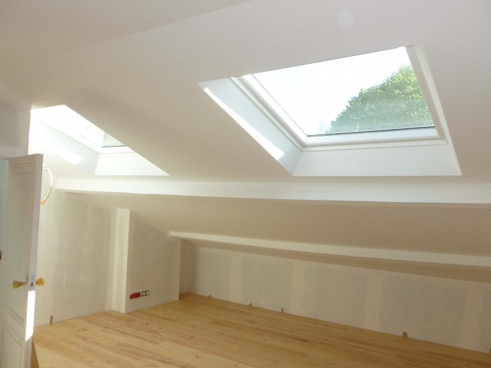 R�novation compl�te d'une maison de ville : Chambre au R+2