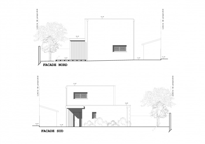 Maison AS : Faades Sud et Nord