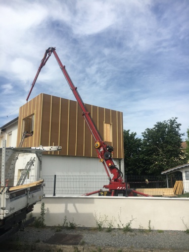 Extension et surlvation d'une habitation existante - PESSAC : Chantier en cours