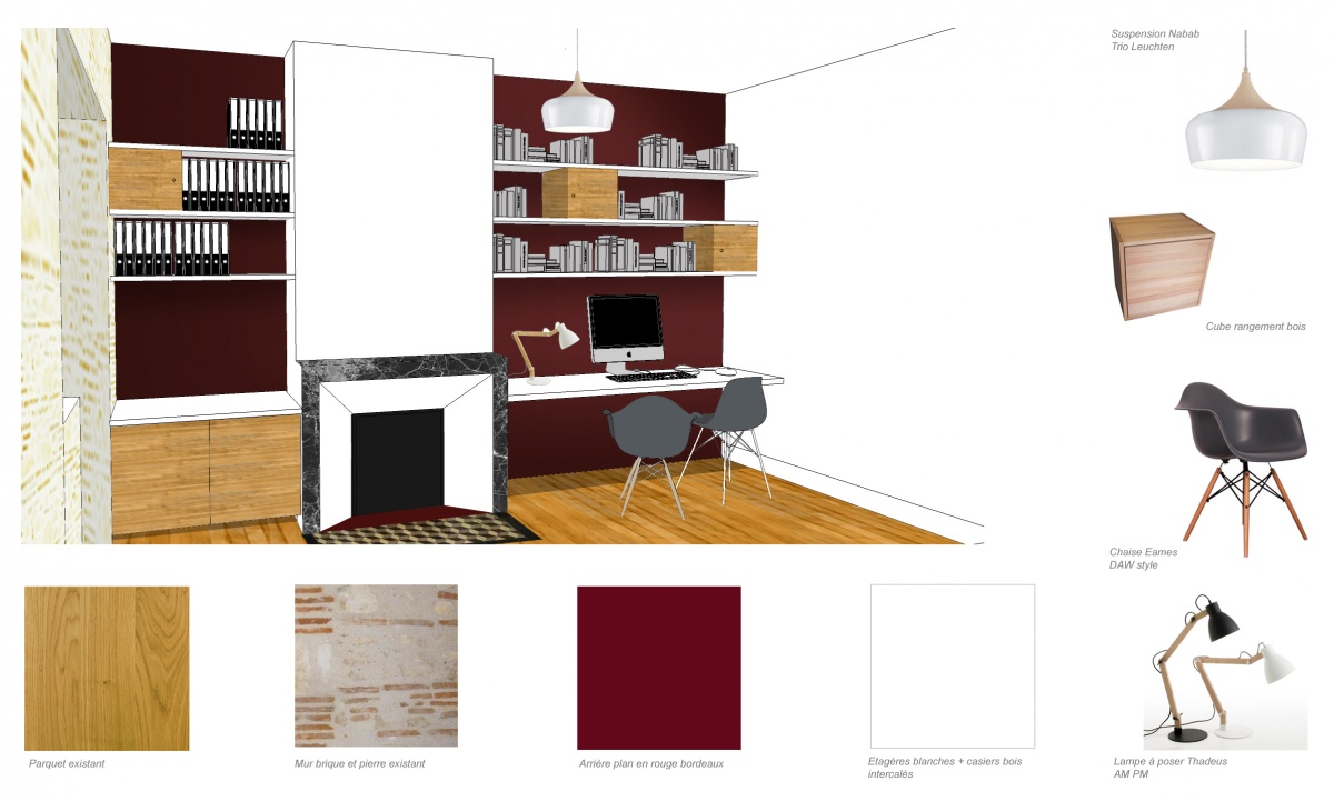 Rénovation d'une maison de ville : bureau